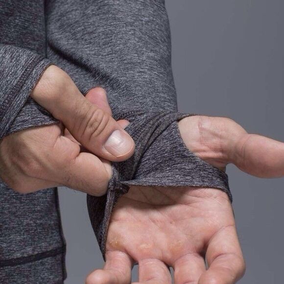 Lululemon Men's Sweat Session 1/2 Zip Large Pullover Sweater Heathered Black - Picture 9 of 9